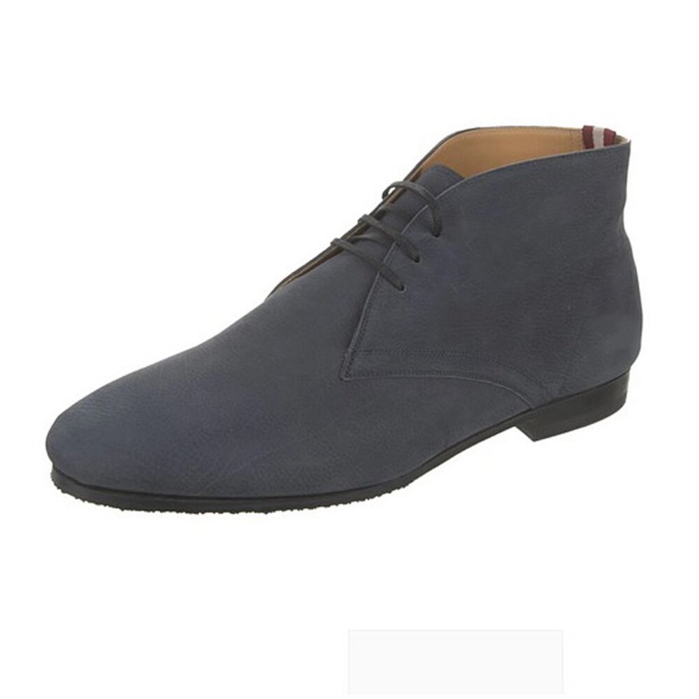 NEW $620 Bally Plurien Desert Boots! 7.5 or 9 Gray Blue Suede SWITZERLAND MADE